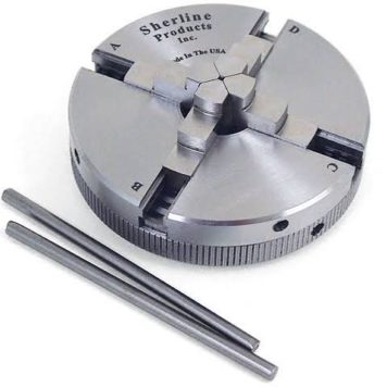 Sherline 3.1 in 4-Jaw Self-Centering Chuck 1076