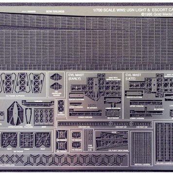 Gold Medal Models 1/700 WWII USN LIGHT AND ESCORT CARRIERS Photoetch