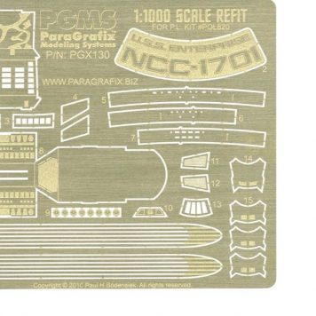 Paragrafix PGX130 Refit Enterprise Photoetch Set (1:1000 scale)