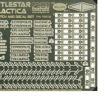 Paragrafix PGX133 Battlestar Galactica (2003) Photoetch/Decal Set