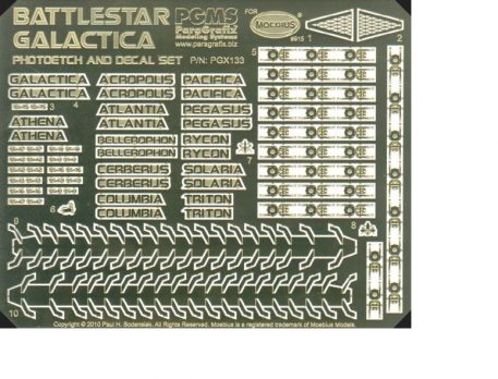 Paragrafix PGX133 Battlestar Galactica (2003) Photoetch/Decal Set