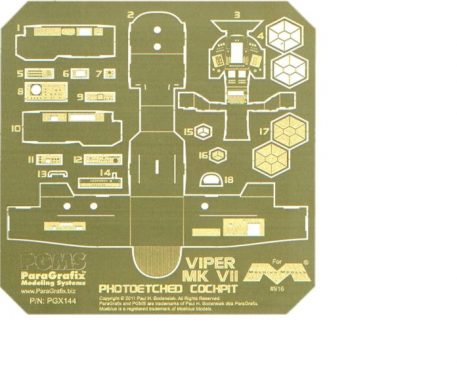 Paragrafix PGX144 Viper Mk 7 Photoetched Cockpit