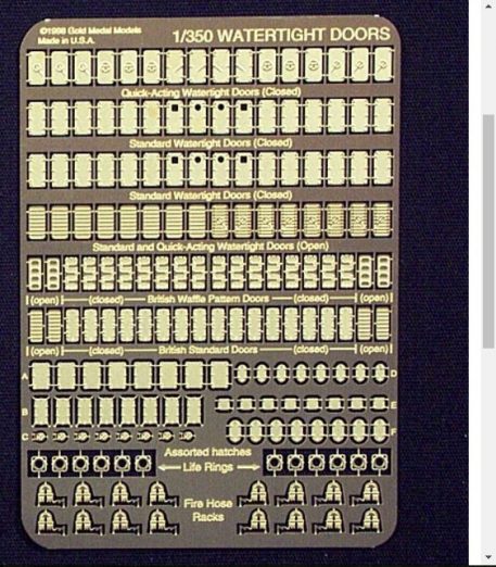 Gold Medal Models 1/350 Watertight Doors