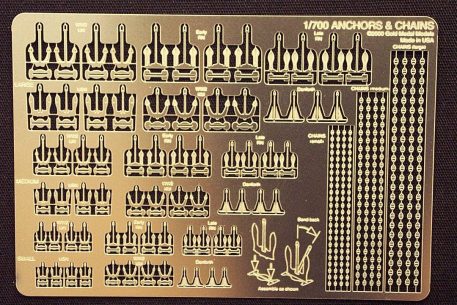 Gold Medal Models 1700 ANCHORS AND CHAINS 72 anchors 6 styles 4 each in 3 sizes 700 20