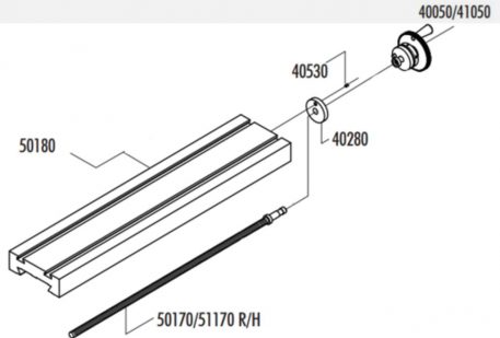 Sherline Manual 13 inch Crosslide Assembly (saddle not included) 4088X