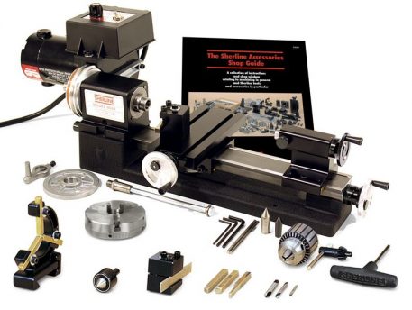 Sherline 8 Inch Lathe with Adjustable Handwheels Package B 4500B