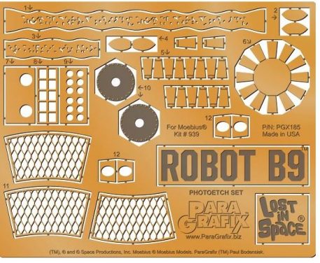 Paragrafix PGX185 Robot B9 Photoetch Set