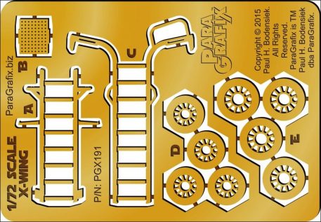 Paragrafix PGX191 X-Wing Fighter Photoetch Set