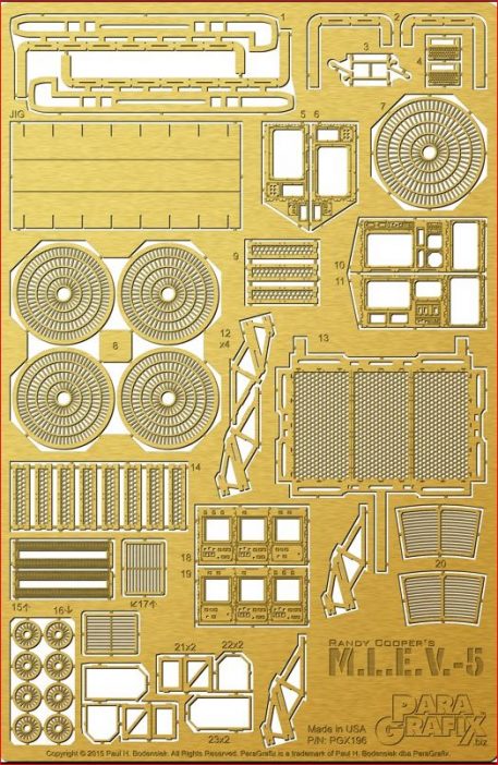 Paragrafix PGX196 M.L.E.V.-5 Photoetch Set