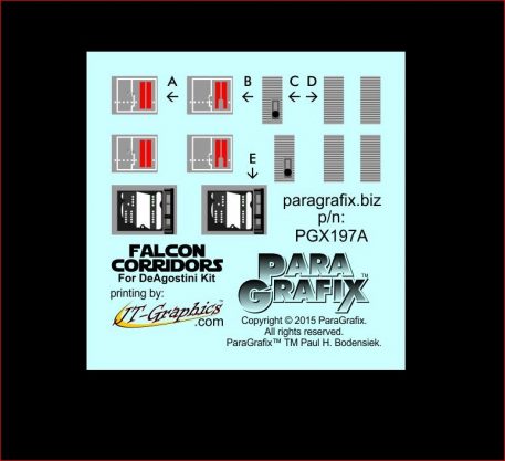 Paragrafix DeAgostini Falcon Corridors Photoetch Set PGX197