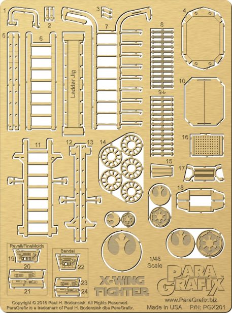 Paragrafix PGX201 X-Wing Layout