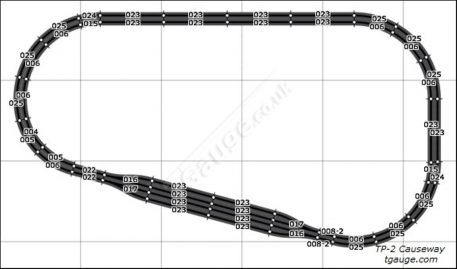 T Gauge Causeway Track Plan