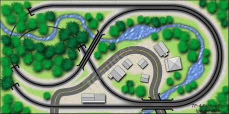 Folded Eight T gauge Track Plan