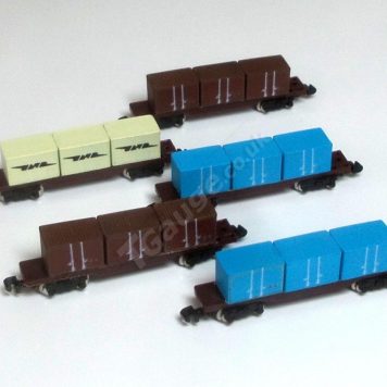 T gauge 041 5 Container Wagon Set