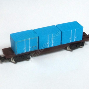 T Gauge Blue Container Wagon set 041-B
