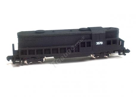 T gauge EMD GP8 Black Locomotive