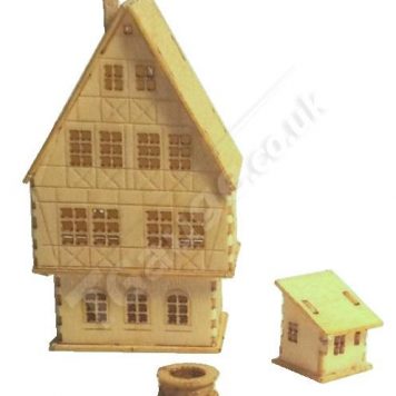 T Gauge B-097 Four Story Medieval House Kit