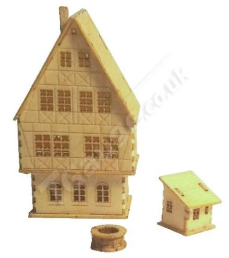 T Gauge B-097 Four Story Medieval House Kit