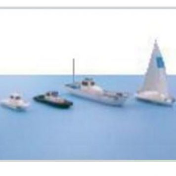 T Gauge Model Train Scenery Miniature Watercraft Set A (C-002)