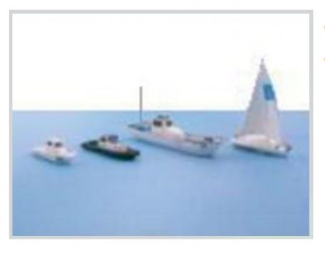 T Gauge Model Train Scenery Miniature Watercraft Set A (C-002)