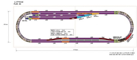 Rokuhan Z Scale Track Plan AD