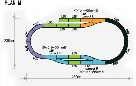 Rokuhan Z Scale Track Plan M