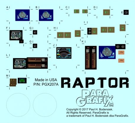 Paragrafix Raptor PGX207 Decals