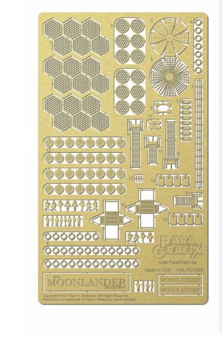 Paragrafix 1350 Scale Moonlander Photoetch