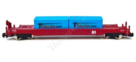 Blue 40' Container and Wagon Set 2 wagons