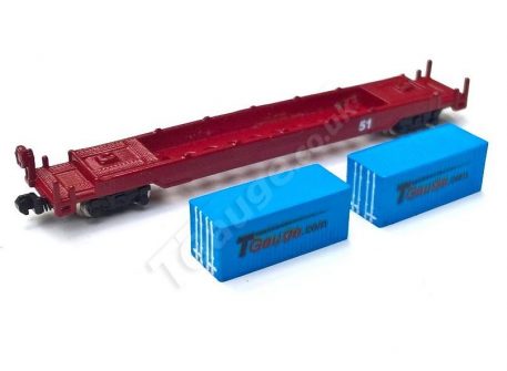 T Gauge Blue Container Wagon Set