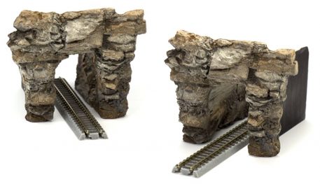 Z Scale Blasted Rock Portal Set