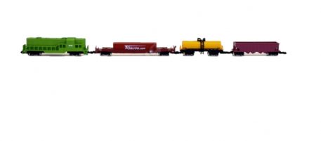 EMD GP8 Green US Freight Train Car Set