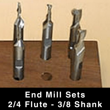 End Mill Sets - 2/4-flute - 3/8" Shank