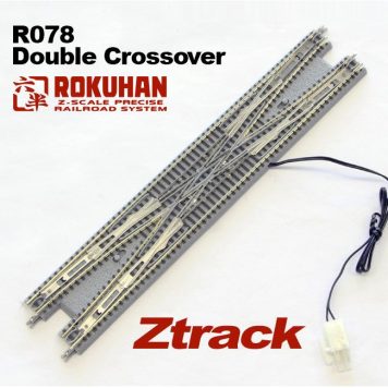 Rokuhan R078 Double Crossover | Wood Ties
