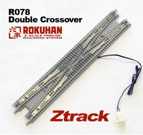 Rokuhan R078 Double Crossover | Wood Ties