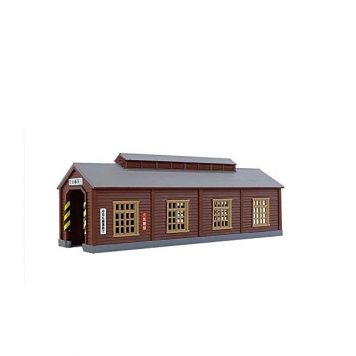 Rokuhan S051-2 Wood Engine House Single Stall (Light Brown)