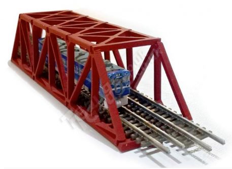 T Gauge Truss Bridge Short in Red Tb-003 RED