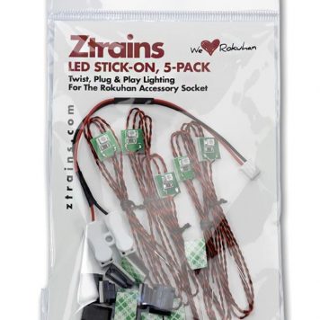 Rokuhan Ztrains LED Stick On 5 Pack Warm White ZTR 220