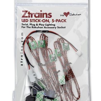 Rokuhan Ztrains LED Stick-On 5-Pack Cool White ZTR-221