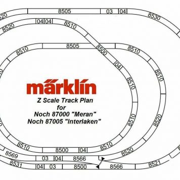 Rokuhan Layout Plan "Meran" No Turnouts Configuration Complete Track Set