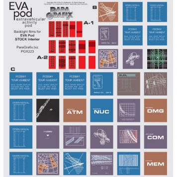 Paragrafix 1/8 Scale EVA Pod Buttons Label Decals PGX223