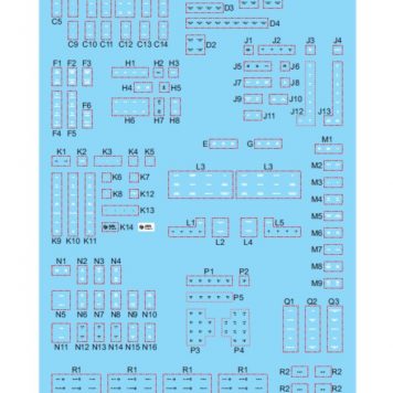 Paragrafix 1/8 Scale EVA Pod Button Labels Decals PGX224