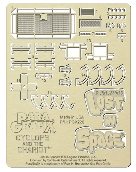 Paragrafix Lost In Space Chariot Photoetch Set 1/48 Scale PGX226