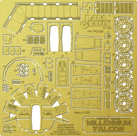 Paragrafix 1/72 Scale Perfect Grade Falcon Photoetch Set PGX225