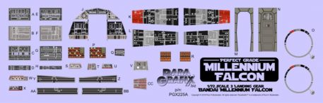 Paragrafix Perfect Grade Falcon Photoetch Set PGX225 Decals