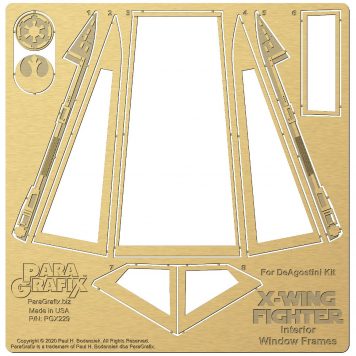 Paragrafix Internal Window Frames for DeAgostini X-Wing PGX229