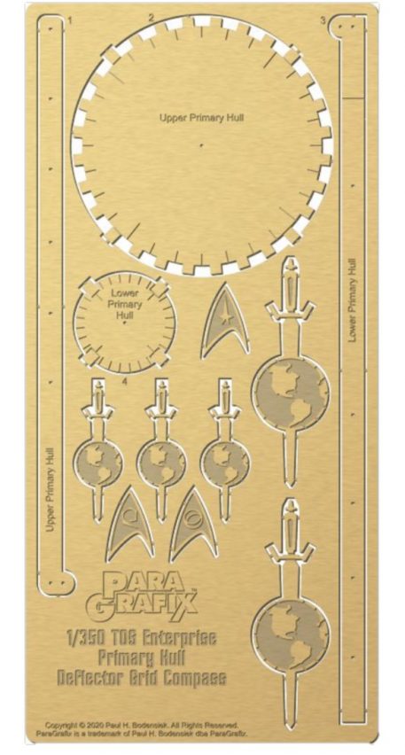 Paragrafix 1/350 TOS Enterprise Primary Hull Deflector Grid Compass PGX232