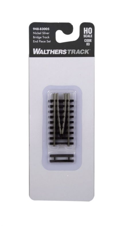 Walthers HO Scale Code 83 Nickel Silver Bridge Track End Piece Set 83005