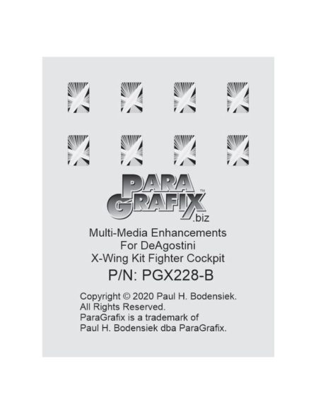 Paragrafix X Wing Photoetch Detail Set for DeAgostini Kit PGX228 Backlight Film