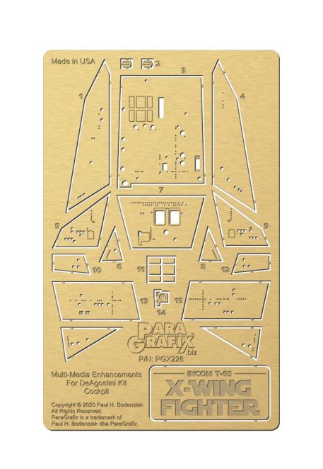 Paragrafix X-Wing Photoetch Detail Set for DeAgostini Kit PGX228